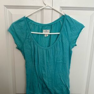 Y2K VINTAGE American Eagle Outfitters Sky Blue / Turquoise Women's Blouse